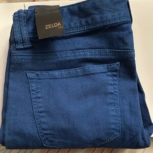 Express Blue Zelda Crop Jean Legging
